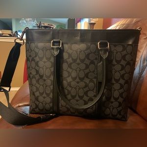 Coach Weekender Bag, black/grey pattern